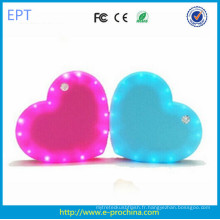 Nouveau design LED Indicator Charger Heart Shape Gift Power Bank